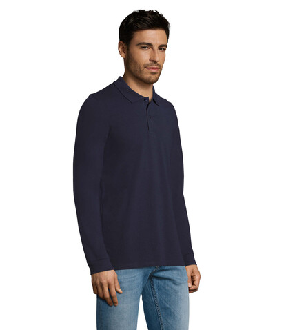 PERFECT MEN LSL POLO 180g - French Navy bedrucken, Art.-Nr. S02087-FN-3XL