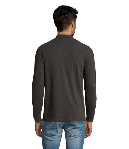 PERFECT MEN LSL POLO 180g - Charcoal Melange bedrucken, Art.-Nr. S02087-CE-XXL PERFECT MEN LSL POLO 180g - Charcoal Melange bedrucken, Art.-Nr. S02087-CE-XXL