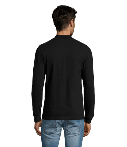 PERFECT MEN LSL POLO 180g - Schwarz bedrucken, Art.-Nr. S02087-BK-L PERFECT MEN LSL POLO 180g - Schwarz bedrucken, Art.-Nr. S02087-BK-L