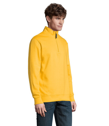 STAN Sweater Zip Kragen 260 - Gold bedrucken, Art.-Nr. S02088-GO-S STAN Sweater Zip Kragen 260 - Gold bedrucken, Art.-Nr. S02088-GO-S