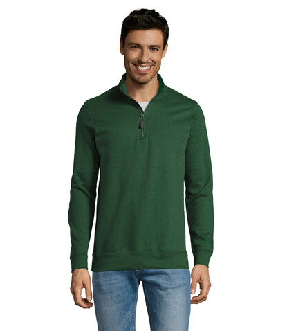 STAN Sweater Zip Kragen 260 - Bottle Green bedrucken, Art.-Nr. S02088-BO-S STAN Sweater Zip Kragen 260 - Bottle Green bedrucken, Art.-Nr. S02088-BO-S
