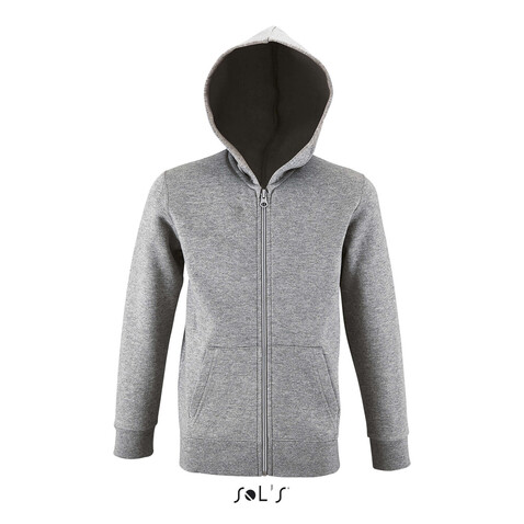STONE KINDER HOODIE  260g - Grau-Melange 2 bedrucken, Art.-Nr. S02092-GY-3XL