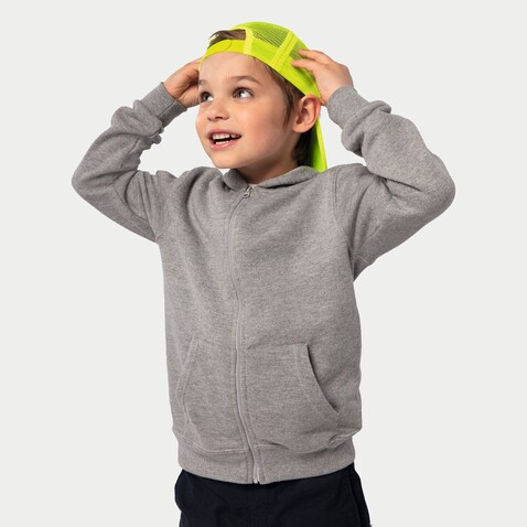 STONE KINDER HOODIE  260g - Grau-Melange 2 bedrucken, Art.-Nr. S02092-GY-3XL