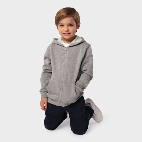 STONE KINDER HOODIE  260g - Grau-Melange 2 bedrucken, Art.-Nr. S02092-GY-3XL