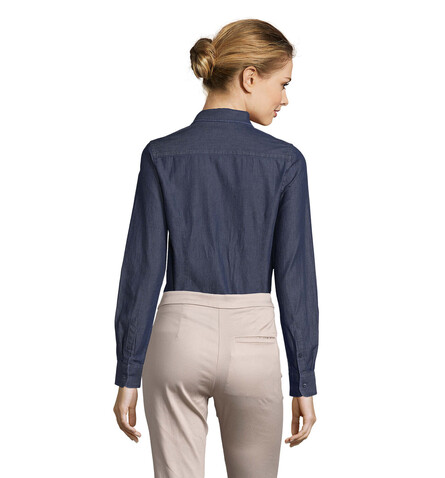 BARRY WOMEN DENIM SHIRT - Brut Denim bedrucken, Art.-Nr. S02101-EV-XS