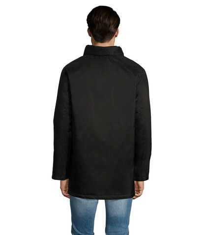 ROBYN UNISEX PARKA - Schwarz bedrucken, Art.-Nr. S02109-BK-XS