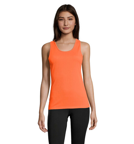 SPORTY TT WOMEN TANK TOP - Neon Orange bedrucken, Art.-Nr. S02117-NO-XXL