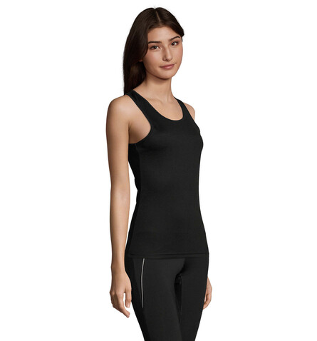 SPORTY TT WOMEN TANK TOP - Schwarz bedrucken, Art.-Nr. S02117-BK-S SPORTY TT WOMEN TANK TOP - Schwarz bedrucken, Art.-Nr. S02117-BK-S
