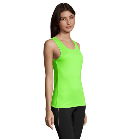 SPORTY TT WOMEN TANK TOP - Neon Green bedrucken, Art.-Nr. S02117-NG-L SPORTY TT WOMEN TANK TOP - Neon Green bedrucken, Art.-Nr. S02117-NG-L