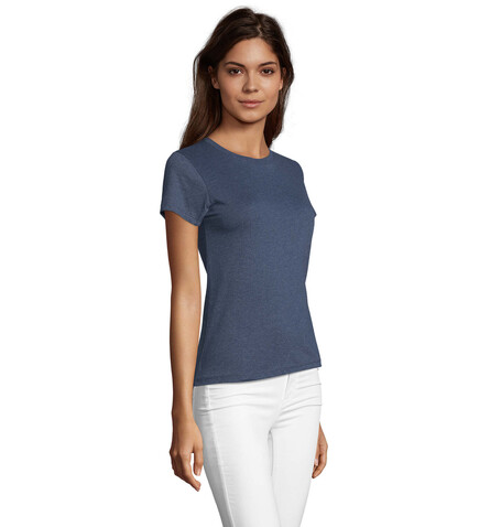 REGENT FIT WOMEN 150g - Heather Denim bedrucken, Art.-Nr. S02758-HD-S