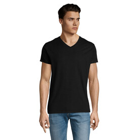 IMPERIAL HERREN V SHIRT 190-WH-3XL - Deep Black bedrucken, Art.-Nr. S02940-DB-XXL