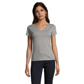 IMPERIAL WOMENV T-SHIRT 190 - Graue Melange bedrucken, Art.-Nr. S02941-GM-XXL
