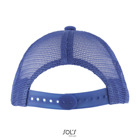 BUBBLE KIDS 5 PANEL CAP - Weiß/Royalblau bedrucken, Art.-Nr. S03091-WL-M