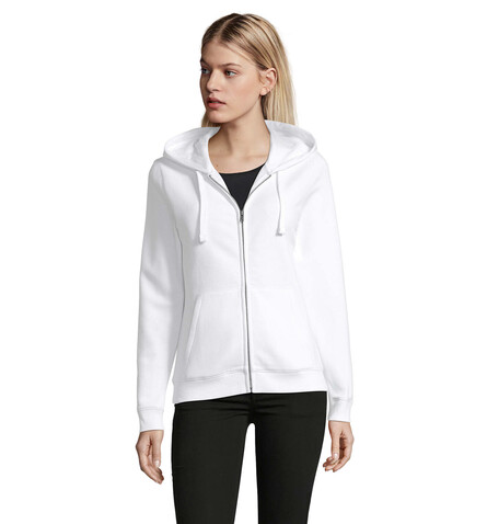 SPIKE HOOD DAMEN 280gr - White bedrucken, Art.-Nr. S03106-WH-M SPIKE HOOD DAMEN 280gr - White bedrucken, Art.-Nr. S03106-WH-M
