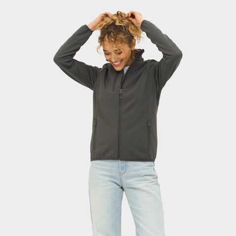 RADIAN WOMEN SOFTSHELL - Anthrazitgrau bedrucken, Art.-Nr. S03107-CR-S RADIAN WOMEN SOFTSHELL - Anthrazitgrau bedrucken, Art.-Nr. S03107-CR-S