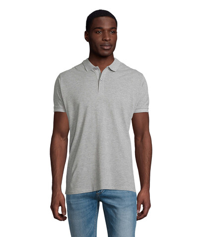 PLANET MEN Polo 170g - Grau-Melange 2 bedrucken, Art.-Nr. S03566-GY-XXL PLANET MEN Polo 170g - Grau-Melange 2 bedrucken, Art.-Nr. S03566-GY-XXL