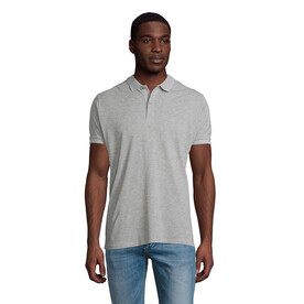 PLANET MEN Polo 170g - Grau-Melange 2 bedrucken, Art.-Nr. S03566-GY-XXL