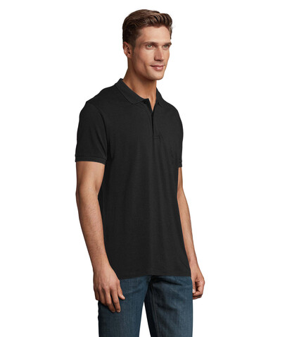 PLANET MEN Polo 170g - Schwarz bedrucken, Art.-Nr. S03566-BK-3XL