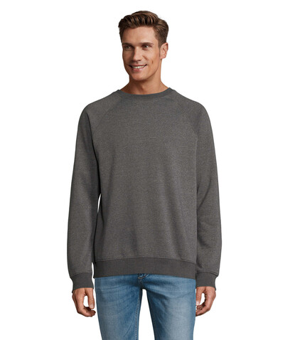 SPACE Unisex Sweater 280g - Charcoal Melange bedrucken, Art.-Nr. S03567-CE-XL