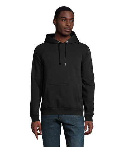 STELLAR Unisex Hoodie - Schwarz bedrucken, Art.-Nr. S03568-BK-3XL