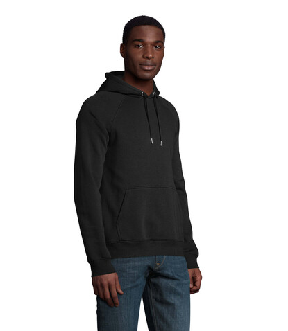 STELLAR Unisex Hoodie - Schwarz bedrucken, Art.-Nr. S03568-BK-3XL