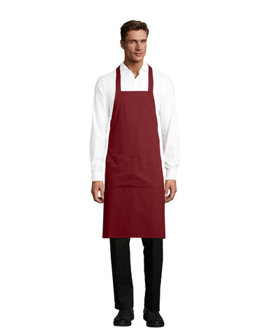 GAMMA SCHÜRZE MIT TASCHEN 240 - Burgundy bedrucken, Art.-Nr. S03569-BG-M GAMMA SCHÜRZE MIT TASCHEN 240 - Burgundy bedrucken, Art.-Nr. S03569-BG-M