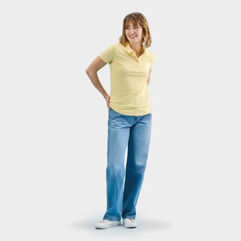 PLANET WOMEN Polo 170g - Hellgelb bedrucken, Art.-Nr. S03575-LY-M PLANET WOMEN Polo 170g - Hellgelb bedrucken, Art.-Nr. S03575-LY-M