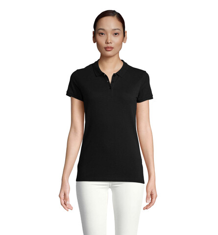 PLANET WOMEN Polo 170g - Schwarz bedrucken, Art.-Nr. S03575-BK-S