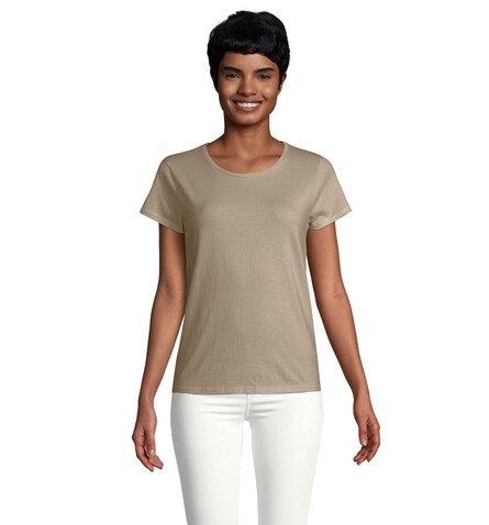 CRUSADER WOMEN T-Shirt 150g - Khaki bedrucken, Art.-Nr. S03581-KH-XXL