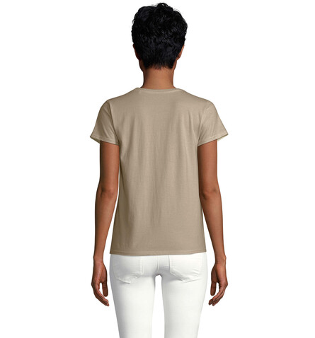 CRUSADER WOMEN T-Shirt 150g - Khaki bedrucken, Art.-Nr. S03581-KH-XXL