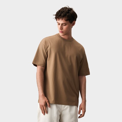 BOXY MEN T-SHIRT OVERSIZE - Umber bedrucken, Art.-Nr. S03806-UM-XXL