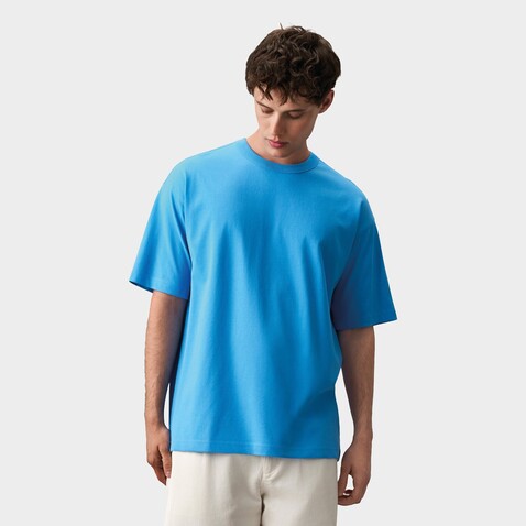 BOXY MEN T-SHIRT OVERSIZE - Azure bedrucken, Art.-Nr. S03806-IR-S