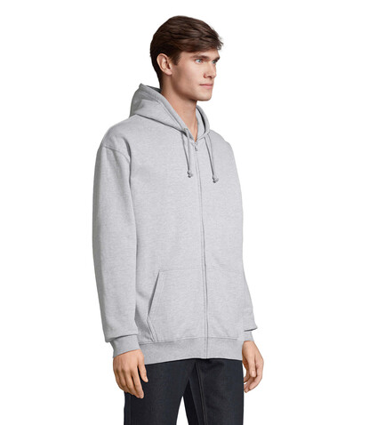 CARTER Full Zip Hoodie - Grau-Melange 2 bedrucken, Art.-Nr. S03812-GY-L CARTER Full Zip Hoodie - Grau-Melange 2 bedrucken, Art.-Nr. S03812-GY-L