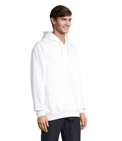 CARTER Full Zip Hoodie - White bedrucken, Art.-Nr. S03812-WH-XXL CARTER Full Zip Hoodie - White bedrucken, Art.-Nr. S03812-WH-XXL