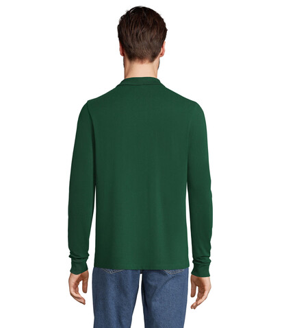 PRIME LSL UNISEX POLO 200 - Bottle Green bedrucken, Art.-Nr. S03983-BO-XL