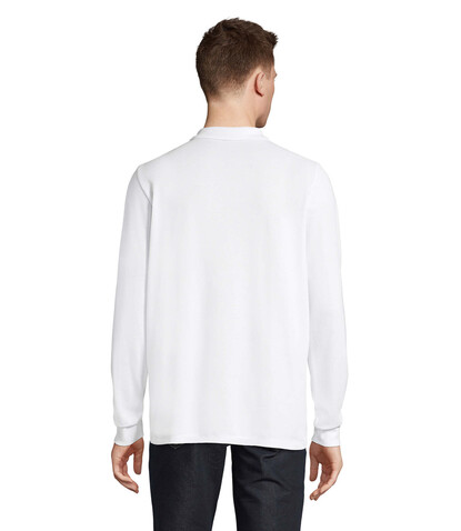 PRIME LSL UNISEX POLO 200 - White bedrucken, Art.-Nr. S03983-WH-M PRIME LSL UNISEX POLO 200 - White bedrucken, Art.-Nr. S03983-WH-M
