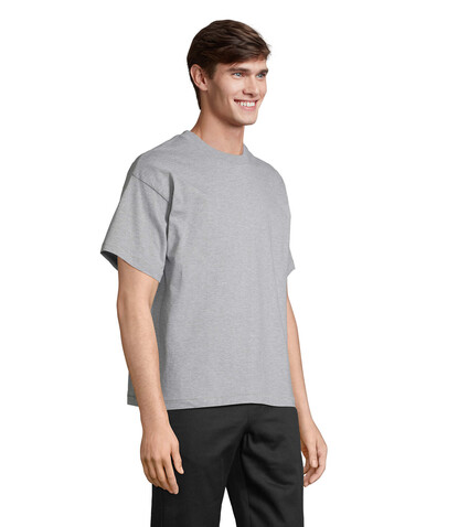LEGACY OVERSIZED T-SHIRT - Grau-Melange 2 bedrucken, Art.-Nr. S03996-GY-M