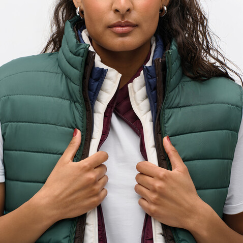 STREAM WOMEN Bodywarmer - Forest Green bedrucken, Art.-Nr. S04021-FG-S
