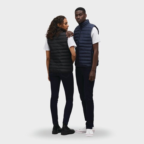 STREAM WOMEN Bodywarmer - Schwarz bedrucken, Art.-Nr. S04021-BK-XL