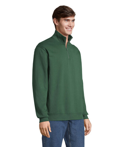 CONRAD Sweater Zip Kragen - Bottle Green bedrucken, Art.-Nr. S04234-BO-L CONRAD Sweater Zip Kragen - Bottle Green bedrucken, Art.-Nr. S04234-BO-L