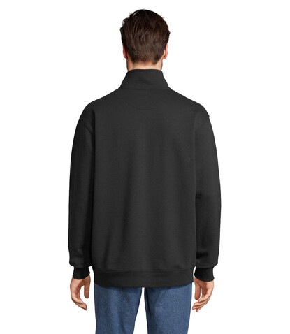CONRAD Sweater Zip Kragen - Schwarz bedrucken, Art.-Nr. S04234-BK-XXL CONRAD Sweater Zip Kragen - Schwarz bedrucken, Art.-Nr. S04234-BK-XXL