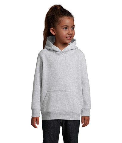 CONDOR KIDS Hoodie - Grau-Melange 2 bedrucken, Art.-Nr. S04238-GY-XL