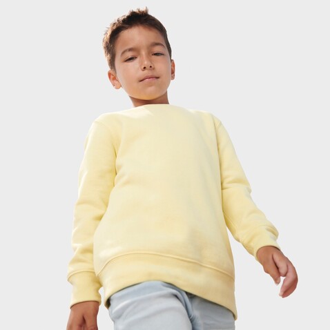 COLUMBIA KIDS Sweater - Hellgelb bedrucken, Art.-Nr. S04239-LY-4XL