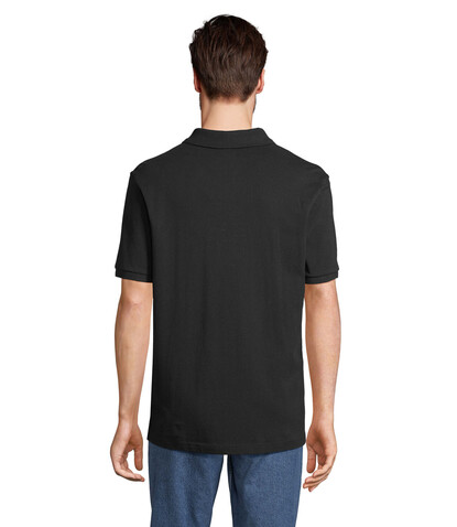 PEGASE Polo Bio 210g - Schwarz bedrucken, Art.-Nr. S04242-BK-M