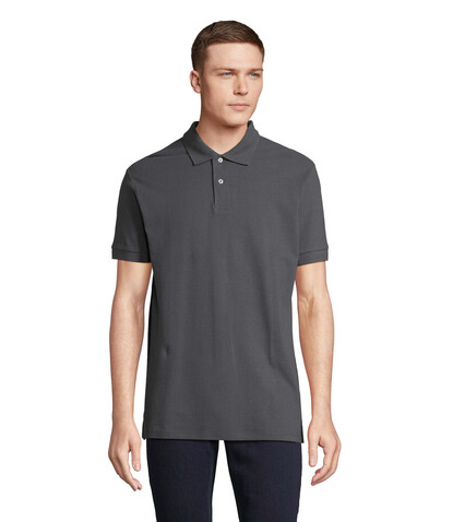 PACIFIC HERREN POLO - Mausgrau bedrucken, Art.-Nr. S04439-MU-M