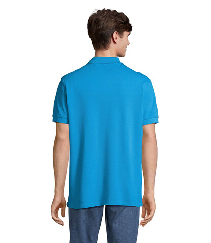 PACIFIC HERREN POLO - Aqua bedrucken, Art.-Nr. S04439-AQ-S
