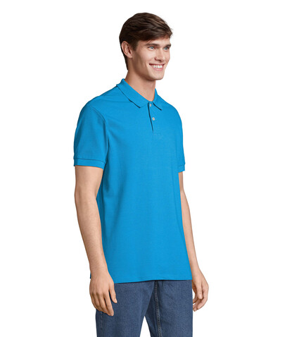 PACIFIC HERREN POLO - Aqua bedrucken, Art.-Nr. S04439-AQ-S