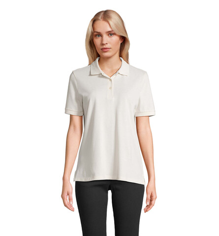 PACIFIC DAMEN POLO - Off-White bedrucken, Art.-Nr. S04440-WW-L
