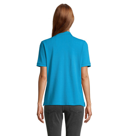 PACIFIC DAMEN POLO - Aqua bedrucken, Art.-Nr. S04440-AQ-M