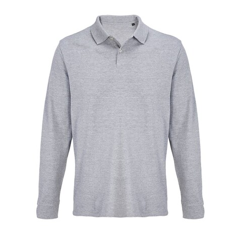 PACIFIC LSL POLO - Grau-Melange 2 bedrucken, Art.-Nr. S04441-GY-M PACIFIC LSL POLO - Grau-Melange 2 bedrucken, Art.-Nr. S04441-GY-M
